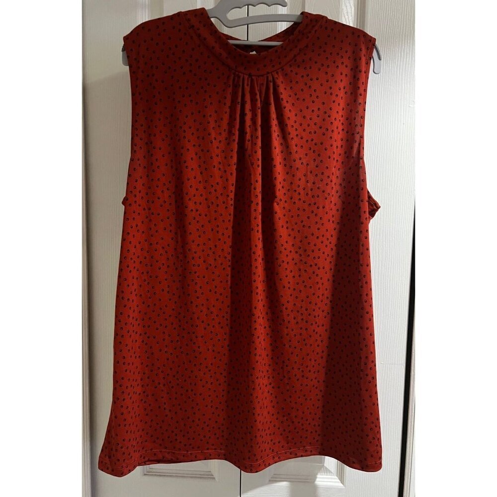 Banana Republic Sleeveless Top Sz XL Muted Red